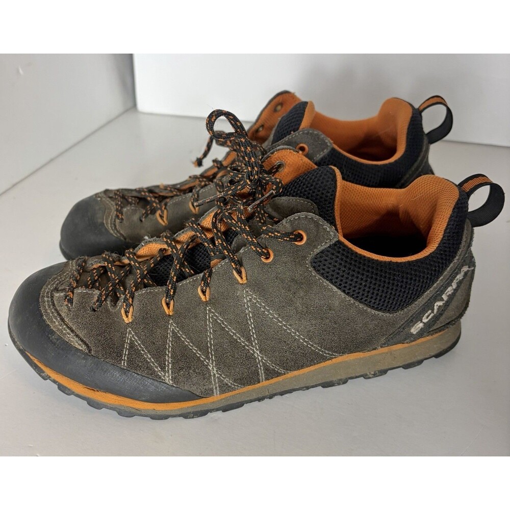 Scarpa Crux Hiking Shoes Mens 8 Womens 9 Brown Orange Approach Sneakers